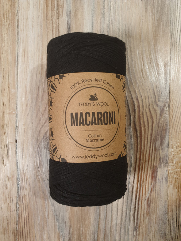 Macaroni Cotton Macrame - שחור