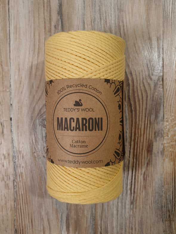 Macaroni Cotton Macrame - צהוב בהיר