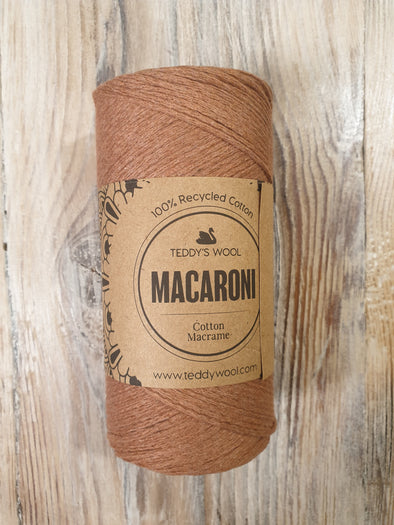 Macaroni Cotton Macrame - חום ורדרד