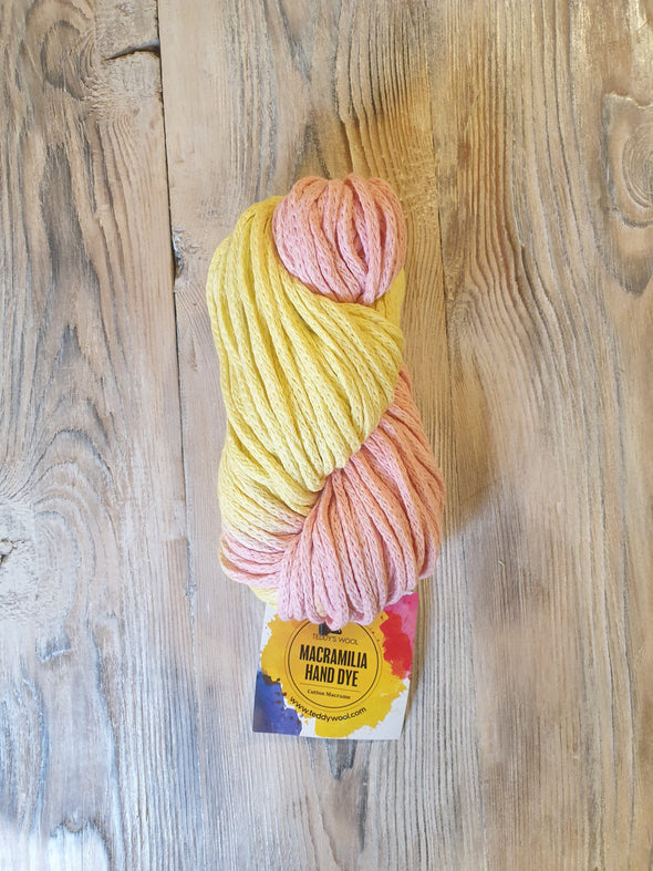 Macramilia Hand Dye 110 חוט כותנה צמר ליזה 