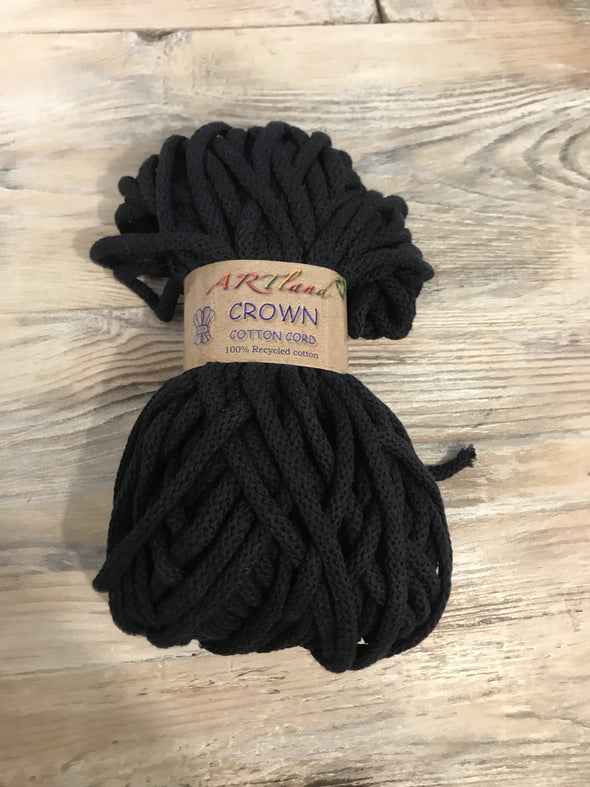 Crown Cotton Cord  - שחור