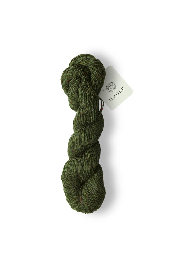 Isager Tweed- color bottle green חוט צמר מעורב צמר ליזה 