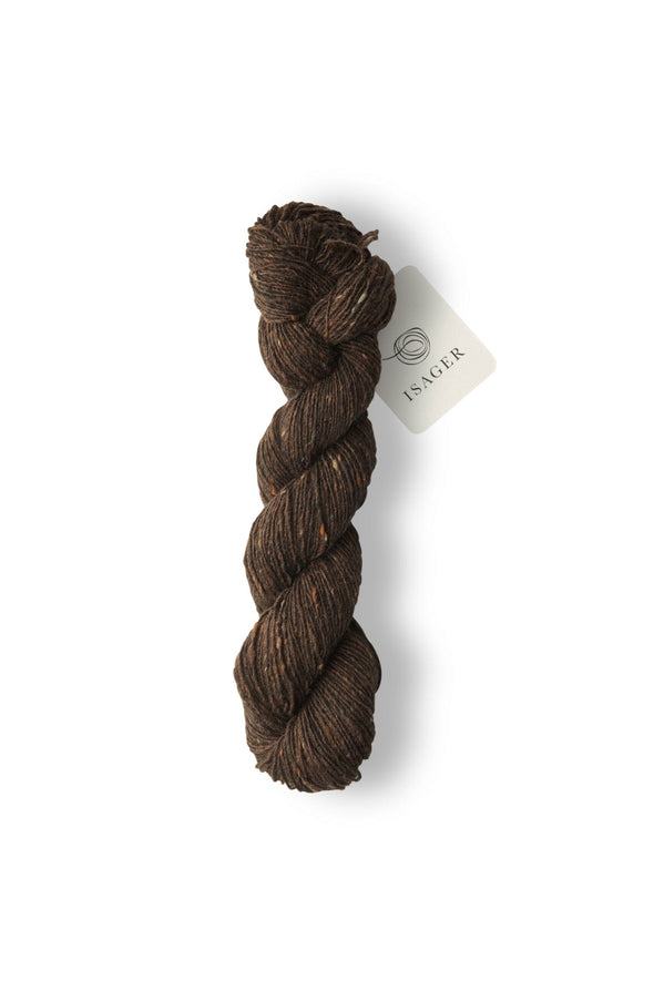 Isager Tweed- color chocolate חוט צמר מעורב צמר ליזה 