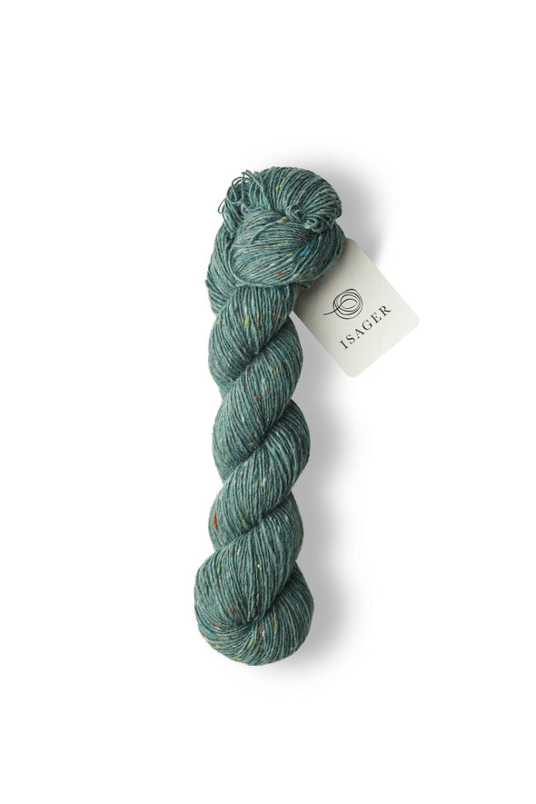 Isager Tweed- color north sea חוט צמר מעורב צמר ליזה 
