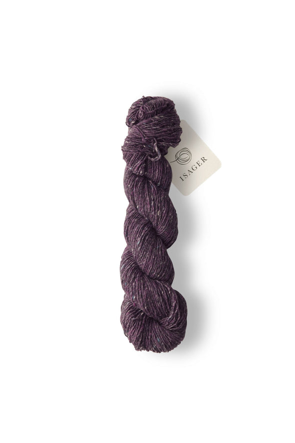 Isager Tweed- color purple חוט צמר מעורב צמר ליזה 
