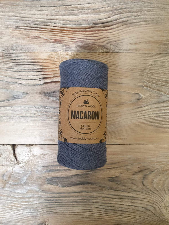 Macaroni Cotton Macrame - כחול ג'ינס